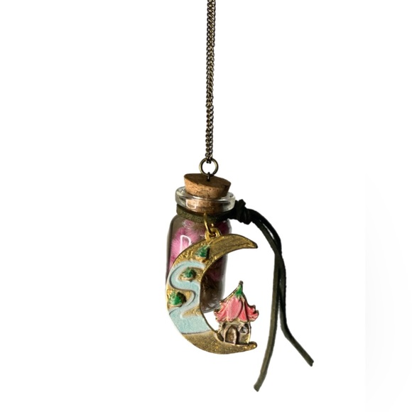New Fairy Fluff Bottle of Luck Necklace Boutique Handcrafted Boho - Picture 2 of 5